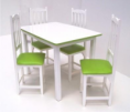 2065/09 MESA MADEIRA SAFIRA VERTICAL 4 CADEIRAS